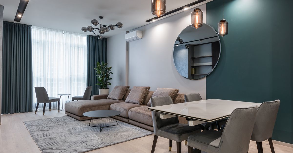 Sala moderna de departamento en la Ciudad de México